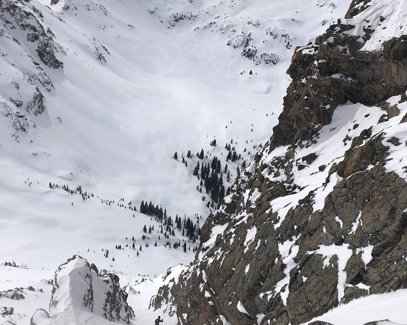 Skiing off The Spider in the Gore Range